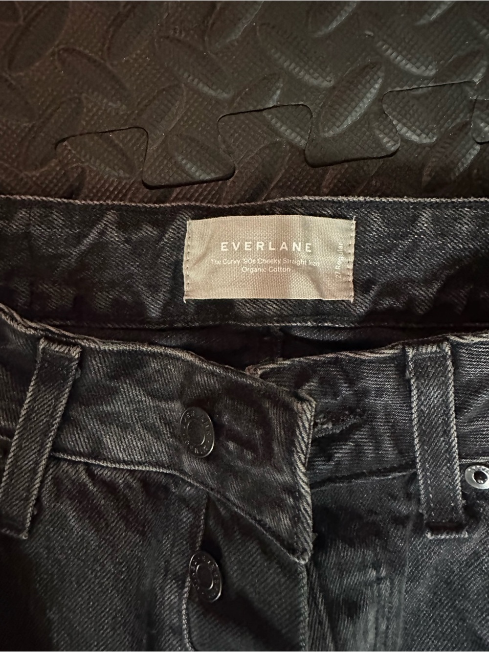 Everlane Curvy 90s Cheeky Straight Jeans Washed Black